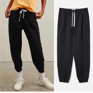 EVERLANE NWT organic cotton The Track jogger sweatpants in black